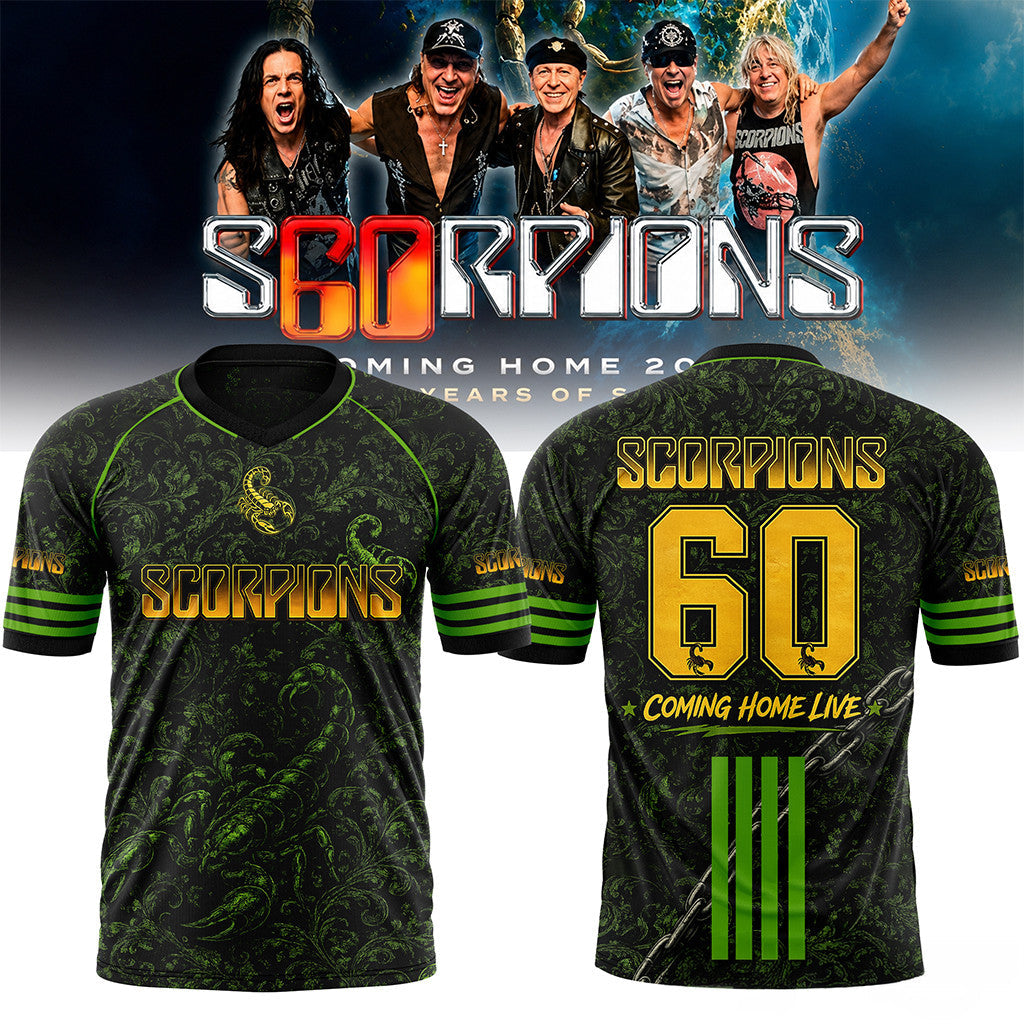 Scorpions Coming Home 2026 World Tour Jersey Scorpions Merch Gifts For Rock Lovers - Merchluma