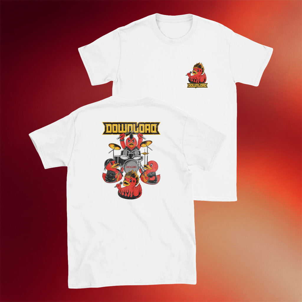 Download Festival Merch 2026 Download Duck White T-Shirt Music Related Gifts For Guys - Merchluma