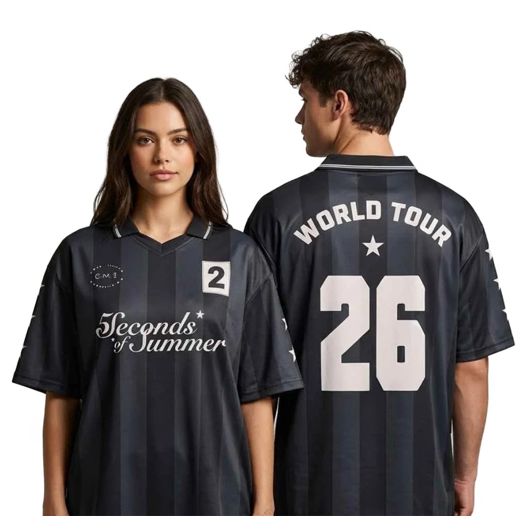 Seconds Of Summer Everyone's A Star World Tour Merch Number 26 V-Neck Jersey 5SOS Merch - Merchluma