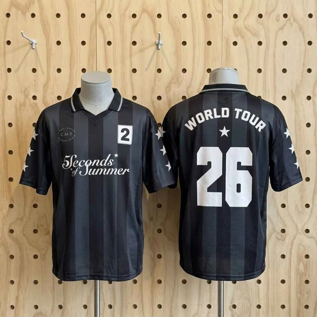 Seconds Of Summer Everyone's A Star World Tour Merch Number 26 V-Neck Jersey 5SOS Merch - Merchluma