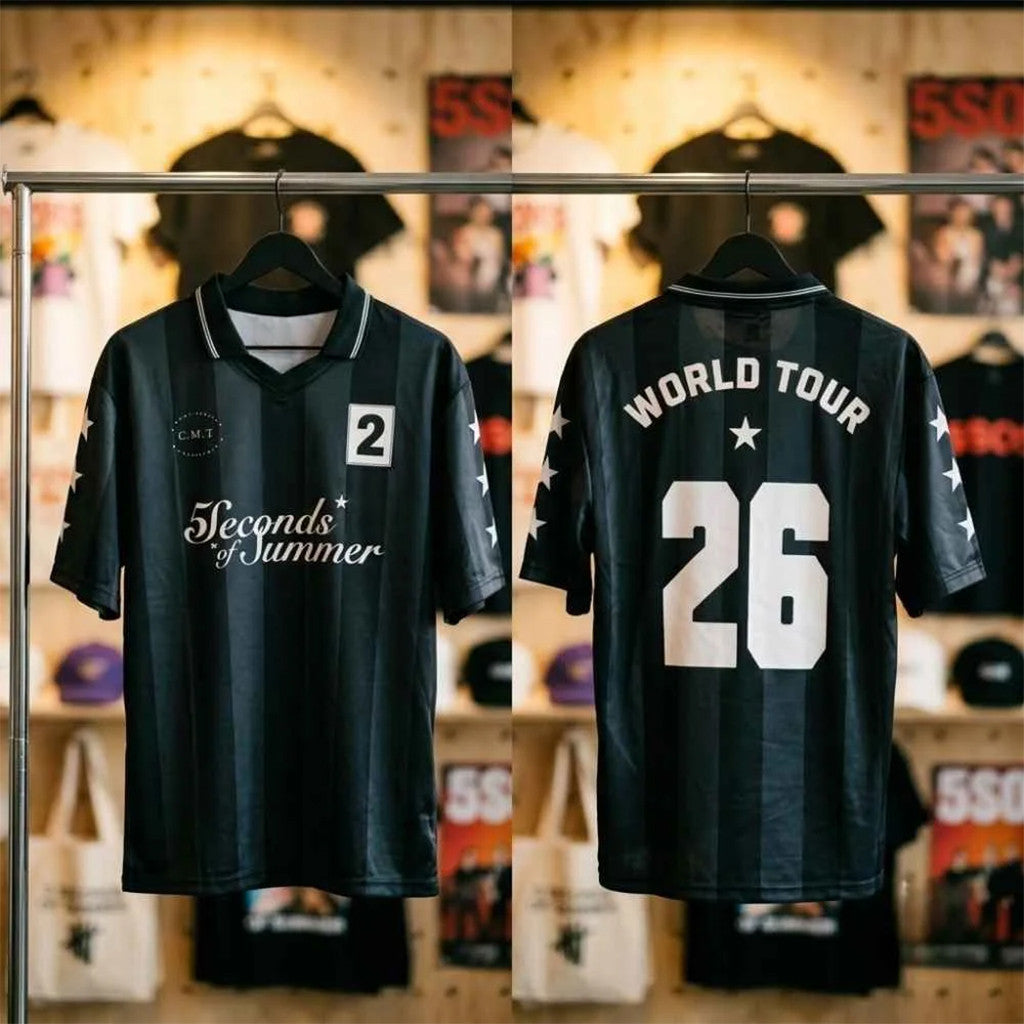 Seconds Of Summer Everyone's A Star World Tour Merch Number 26 V-Neck Jersey 5SOS Merch - Merchluma