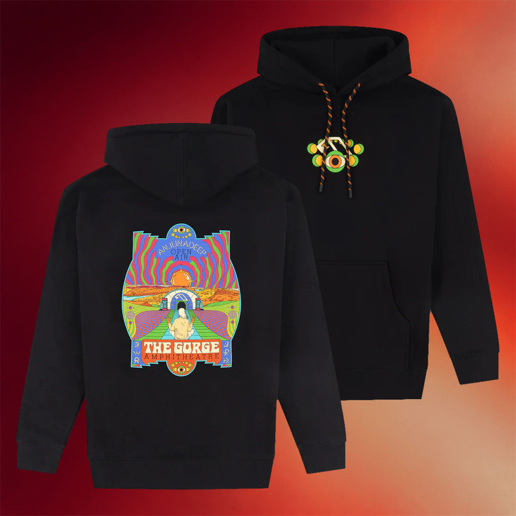 Anjunabeats Merch 2026 Anjunadeep Open Air The Gorge X Andrew McGranahan Hoodie Black - Merchluma