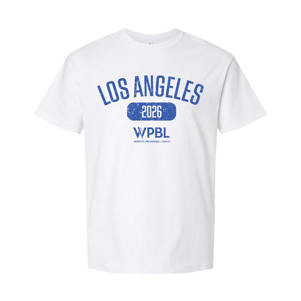 Women's Pro Baseball League Merch WPBL Los Angeles 2026 Vintage Shirt White LA Queens Merch - Merchluma