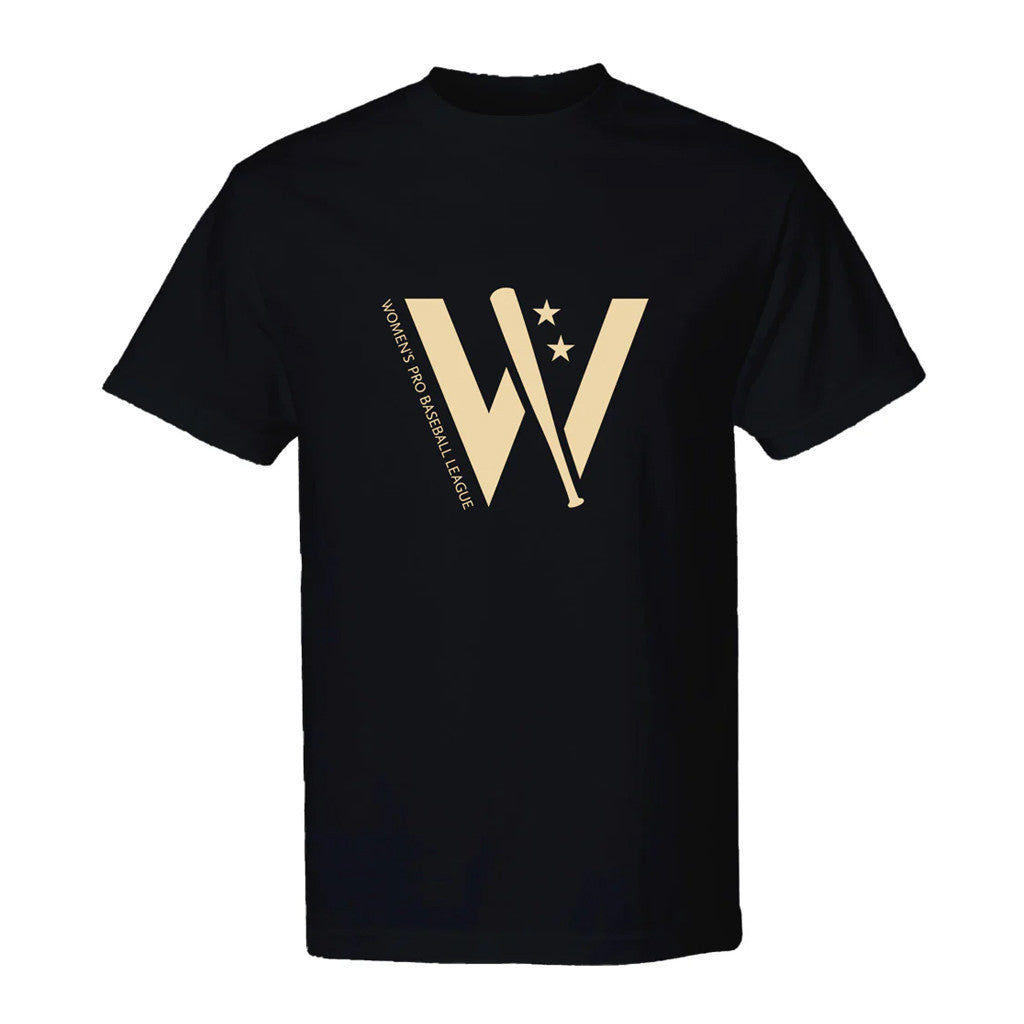 Women's Pro Baseball League Merch 2026 Giant W Logo T-Shirt Black WPBL Merch Gift For Fans - Merchluma