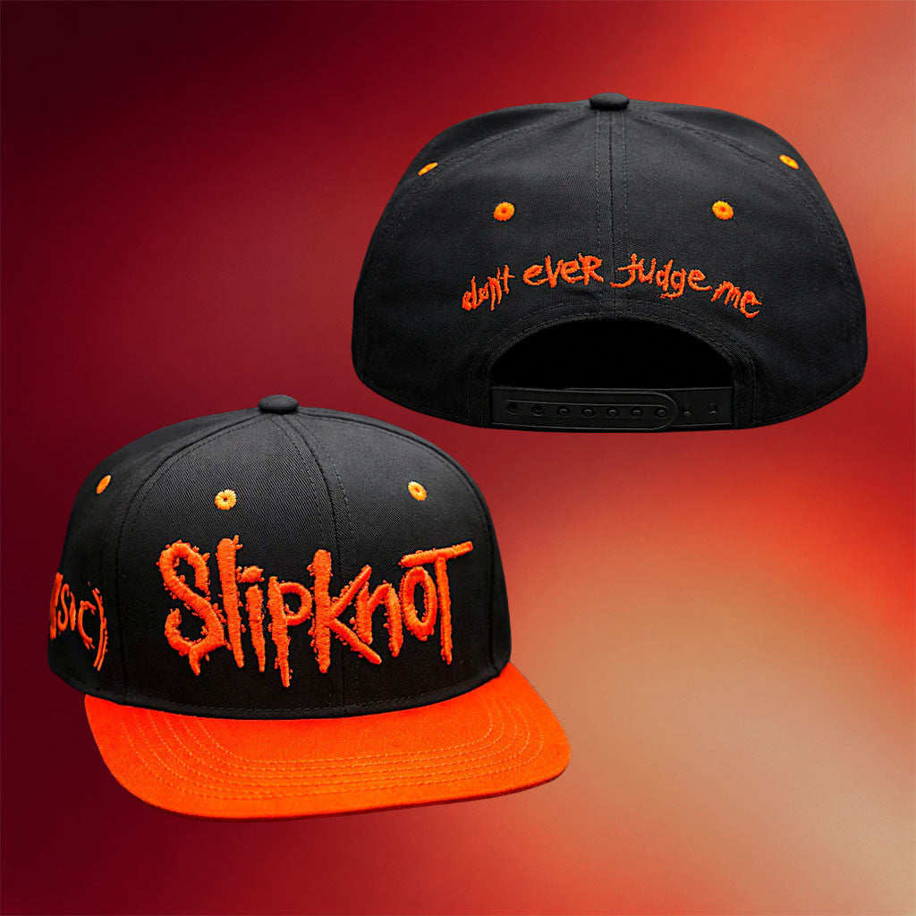 Indiemerch Merch 2026 Slipknot Logo Snapback Hat Embroidered Don't Ever Judge Me Hat Fan Gifts - Merchluma