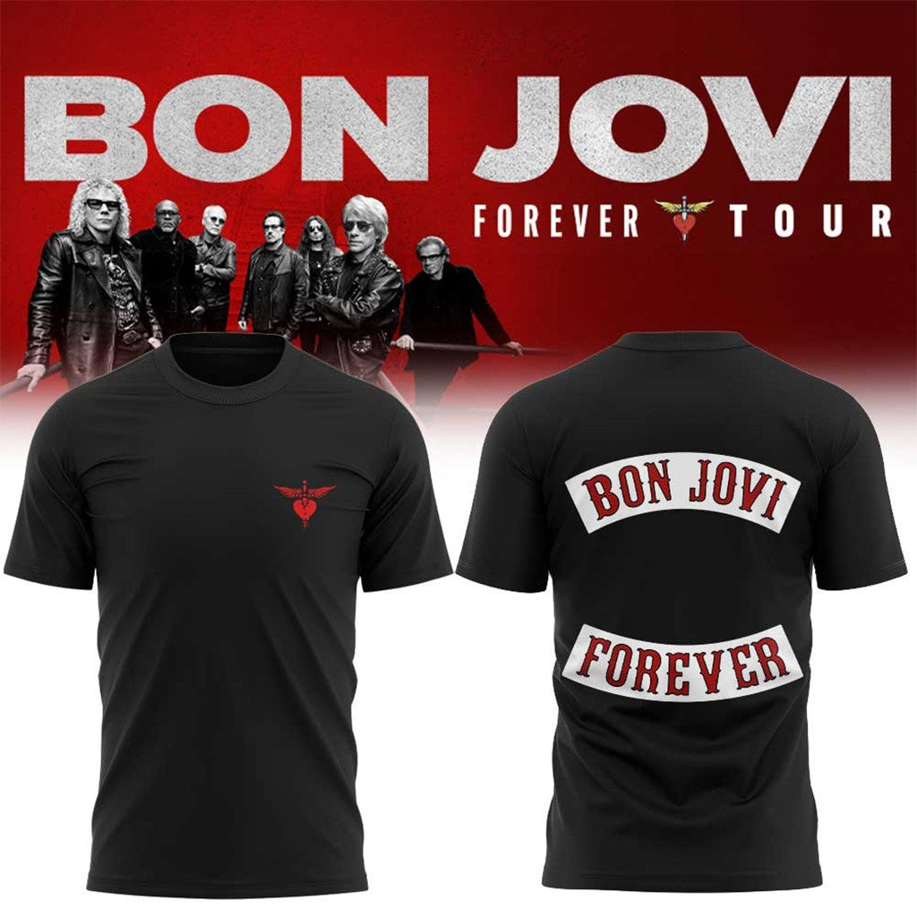 Bon Jovi Forever Tour 2026 Shirt Bon Jovi Merch Best Gifts For Rock Music Lovers - Merchluma