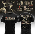 Gavin Adcock Steer Skull T-Shirt The Day I Hang It Up Gavin Adcock Tour 2026 Merch Fan Gifts - Merchluma