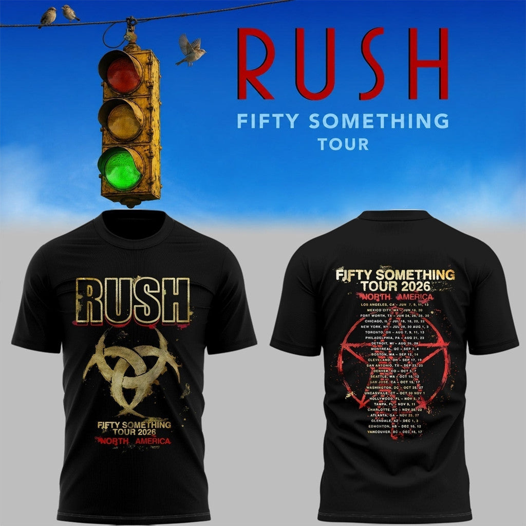RUSH Fifty Something Tour 2026 T-Shirt RUSH Band Merch Music Lover Gift For Him - Merchluma