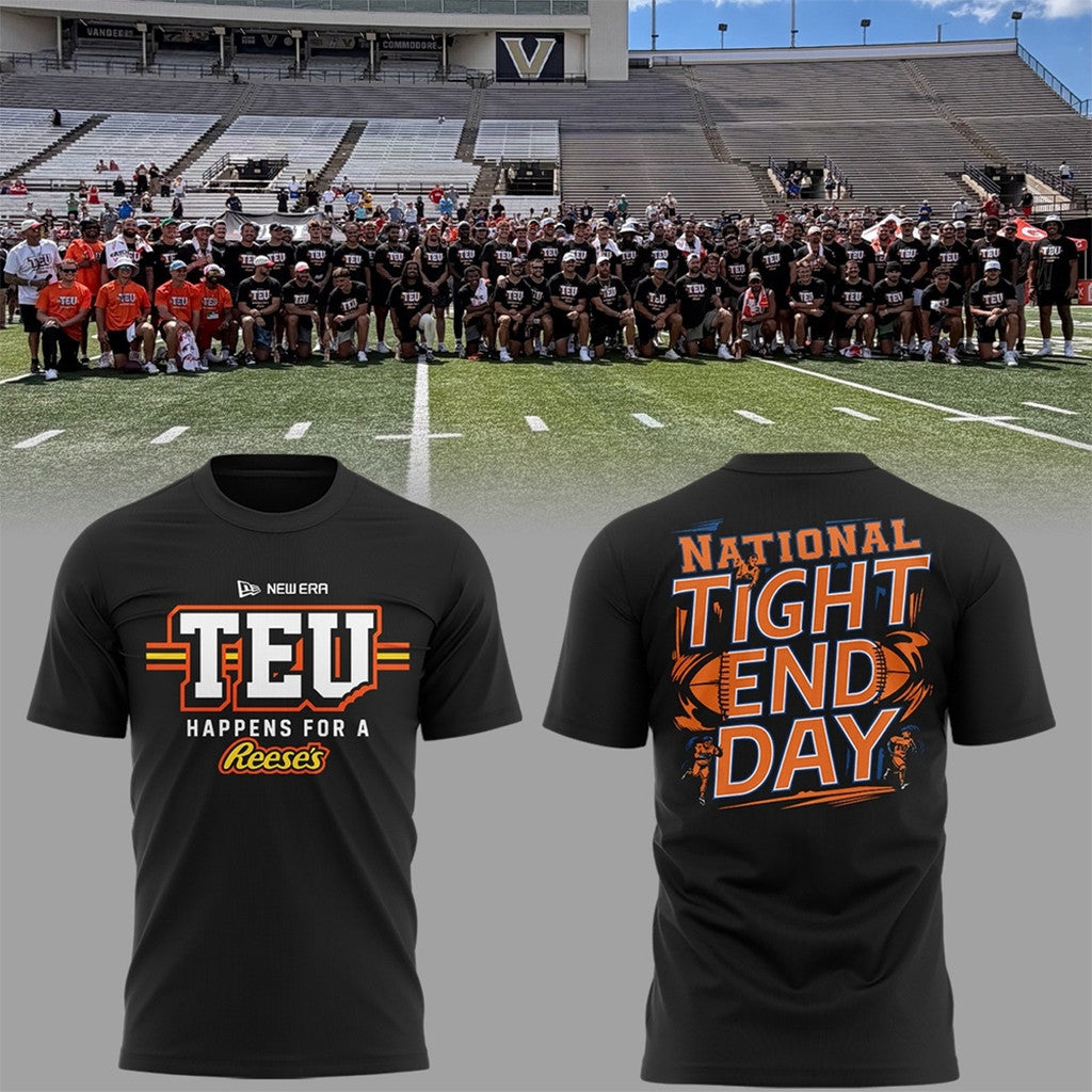 TEU Happens Happens For A Reese's Shirt National Tight End Day 2026 T-Shirt Fan Merch - Merchluma