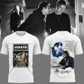 Oasis Don't Look Back In Anger 30Th Signature White T-Shirt Oasis Merch Present For Music Lover - Merchluma