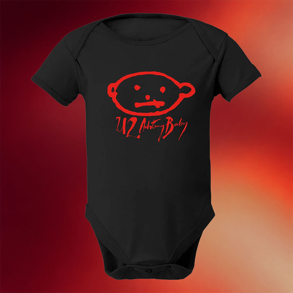 U2 Merch 2026 Achtung Baby Logo Baby Onesie U2 Band Merch Best Gifts For Fans - Merchluma