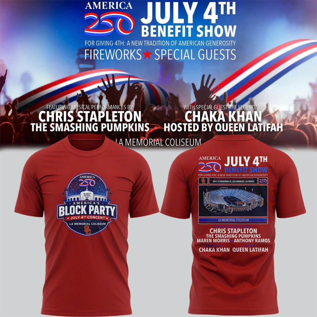 USC Trojans X America250 July 4Th Benefit Show 2026 T-Shirt USC Trojans Merch Patriotic Gifts - Merchluma