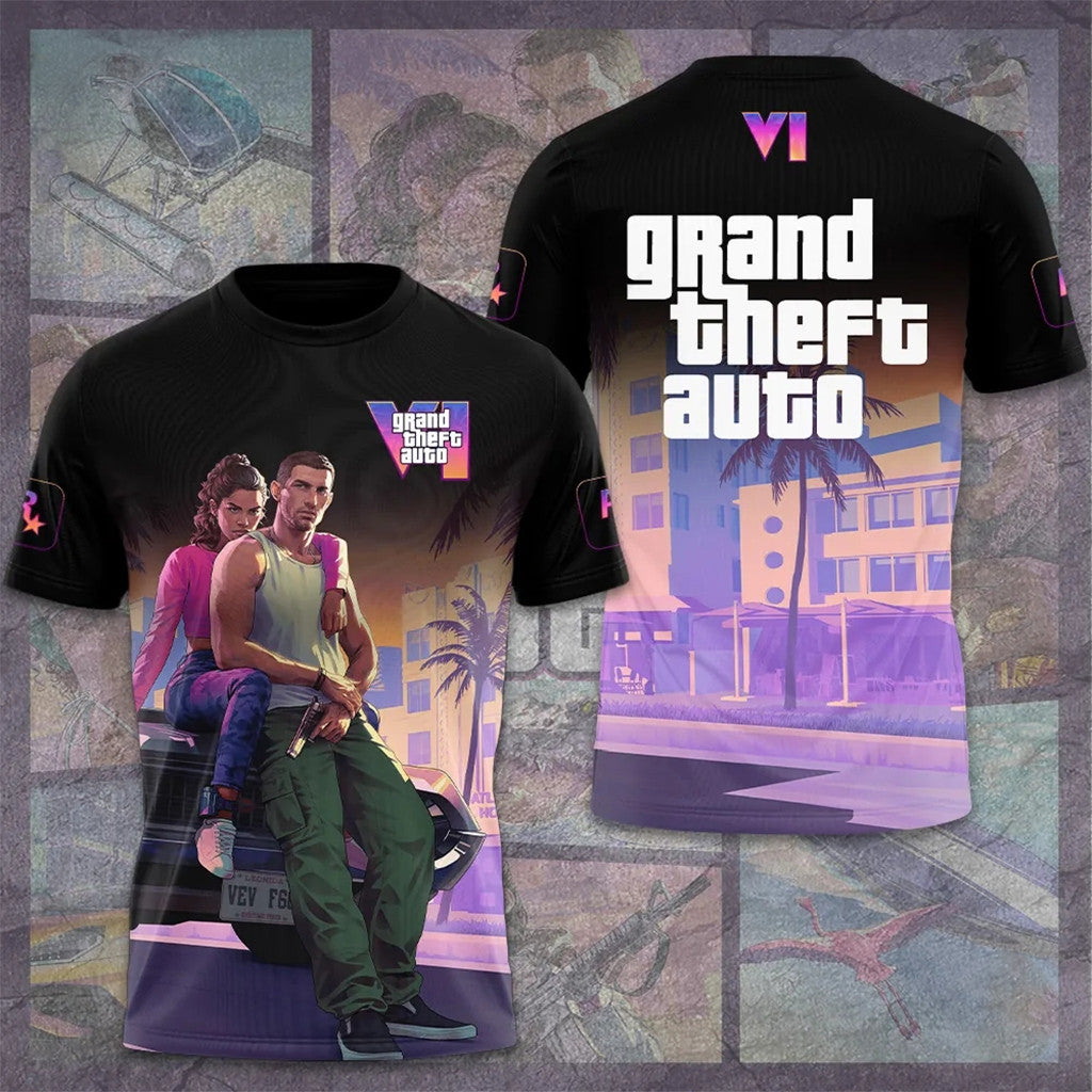 Grand Theft Auto VI 2026 T-Shirt GTA 6 Merch Special Gift For Game Lovers - Merchluma