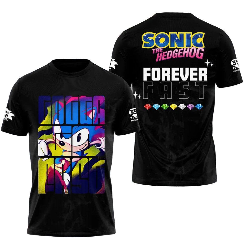 Sonic The Hedgehog 35Th Anniversary 2026 Forever Fast Shirt Sonic The Hedgehog Merch Gift Ideas - Merchluma