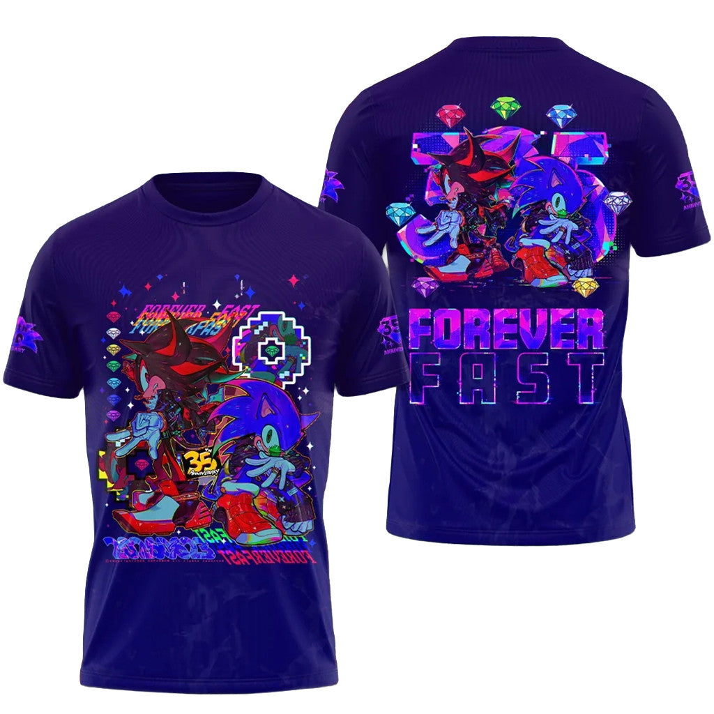 Sonic The Hedgehog 35Th Anniversary Forever Fast 2026 Shirt Sonic The Hedgehog Merch Him Gifts - Merchluma
