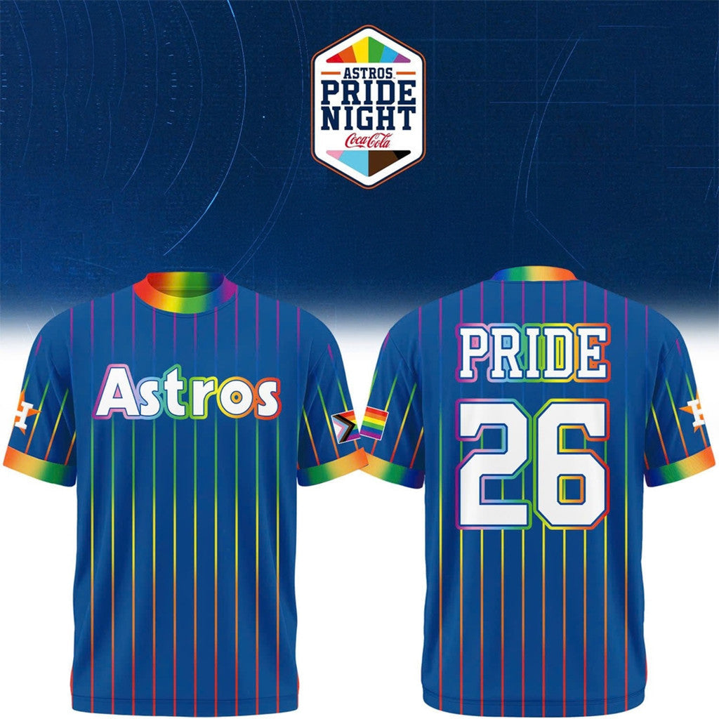 Houston Astros Pride Night 2026 Shirt Houston Astros Merch Gift For LGBTQ Friends - Merchluma