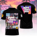 Grand Theft Auto VI 2026 T-Shirt Black GTA 6 Merch Birthday Gift For Game Lovers - Merchluma