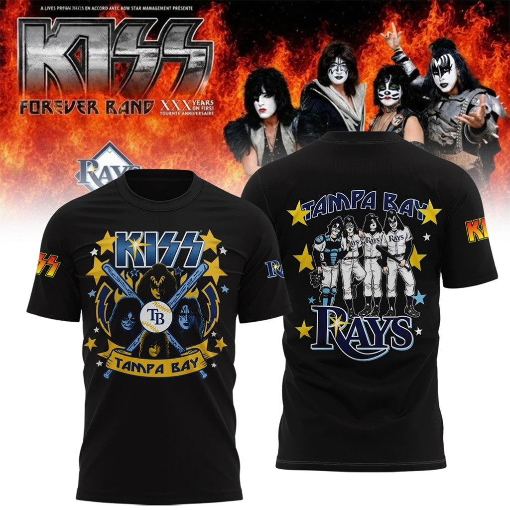 Tampa Bay Rays X KISS Forever Band Tour 2026 T-Shirt Fan Merch Special Gift For Friends - Merchluma