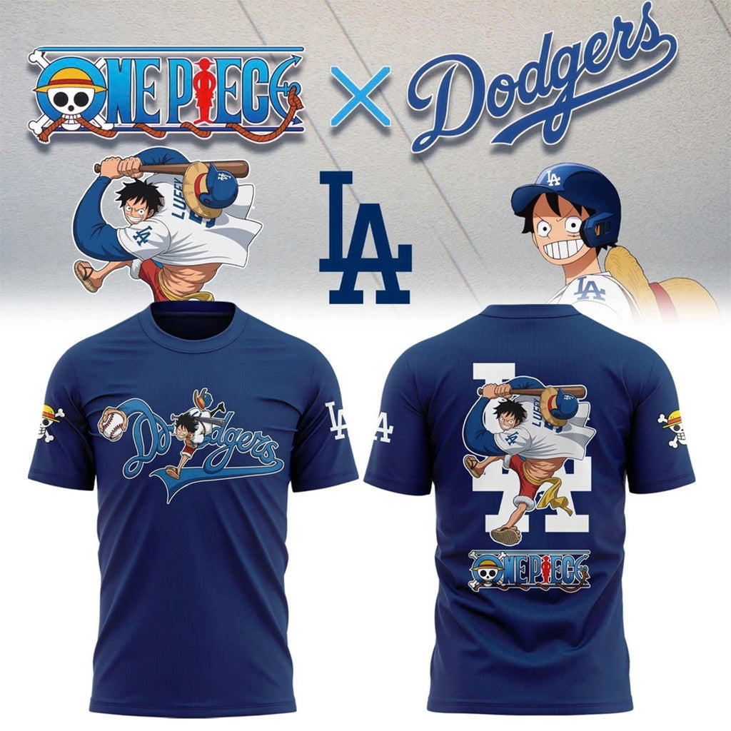 Los Angeles Dodgers X One Piece Night 2026 T-Shirt LA Dodgers Merch Gifts For Anime Fan - Merchluma