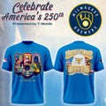 Milwaukee Brewers Celebrate America's 250Th Anniversary Shirt 2026 Brewers Merch Patriotic Gift - Merchluma