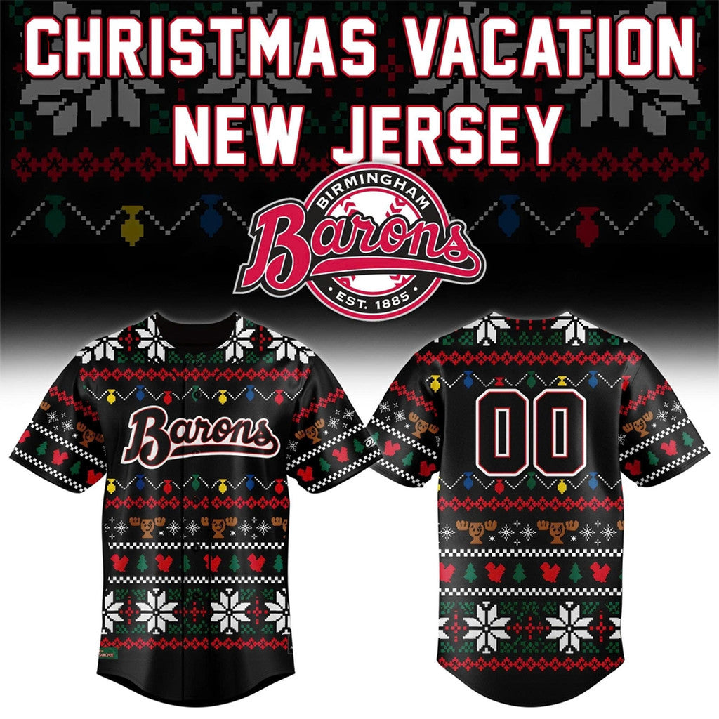 Personalized Birmingham Barons X Christmas Vacation New Jersey 2026 Baseball Jersey Fan Merch - Merchluma