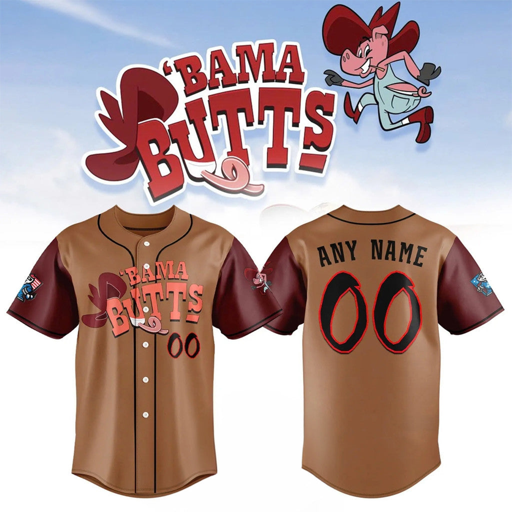Personalized Rocket City Trash Pandas Bama Butts Baseball Jersey 2026 Fan Merch Gift For Friend - Merchluma