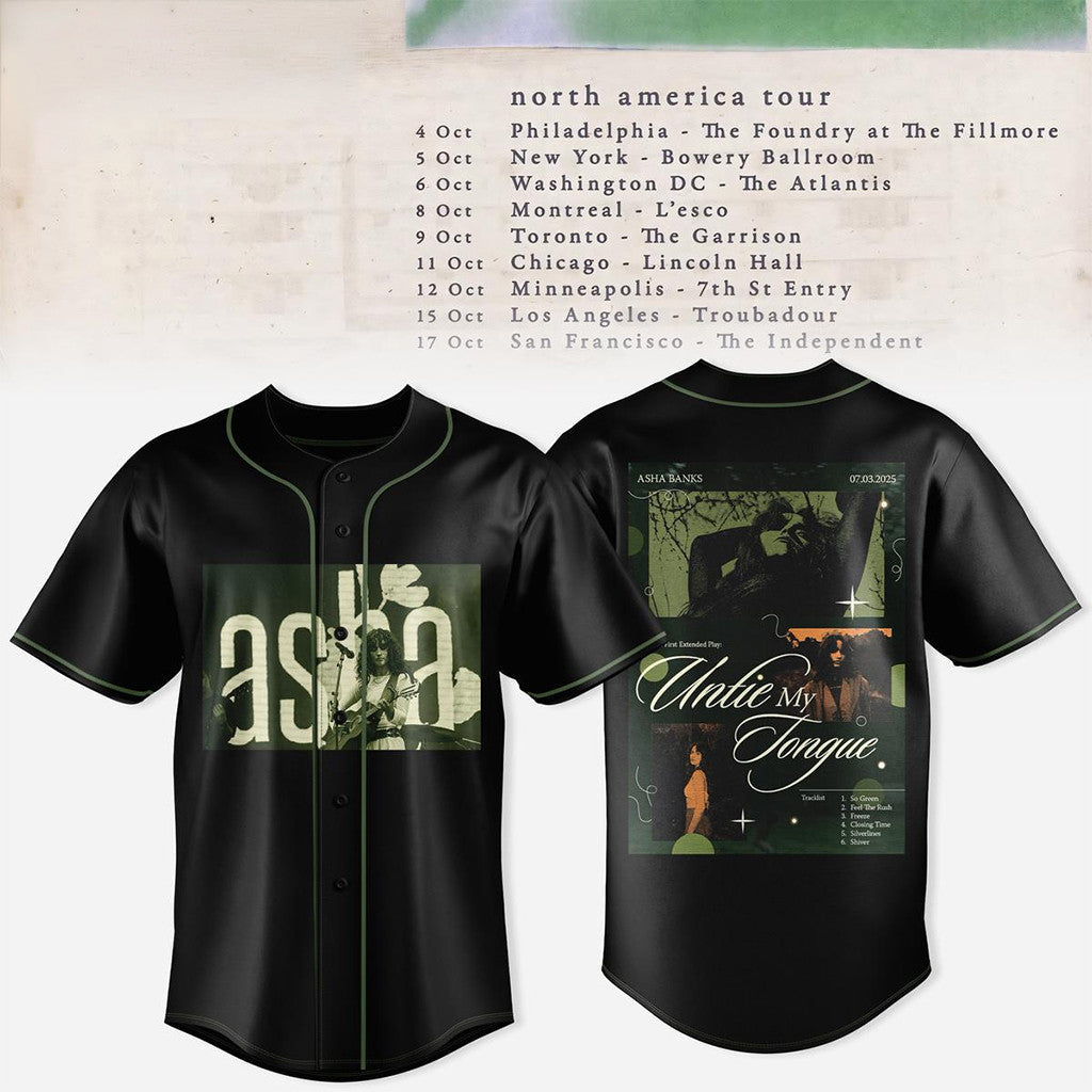 Asha Banks Something Inbetween Tour 2026 Baseball Jersey Asha Banks Merch Gift For Fans - Merchluma