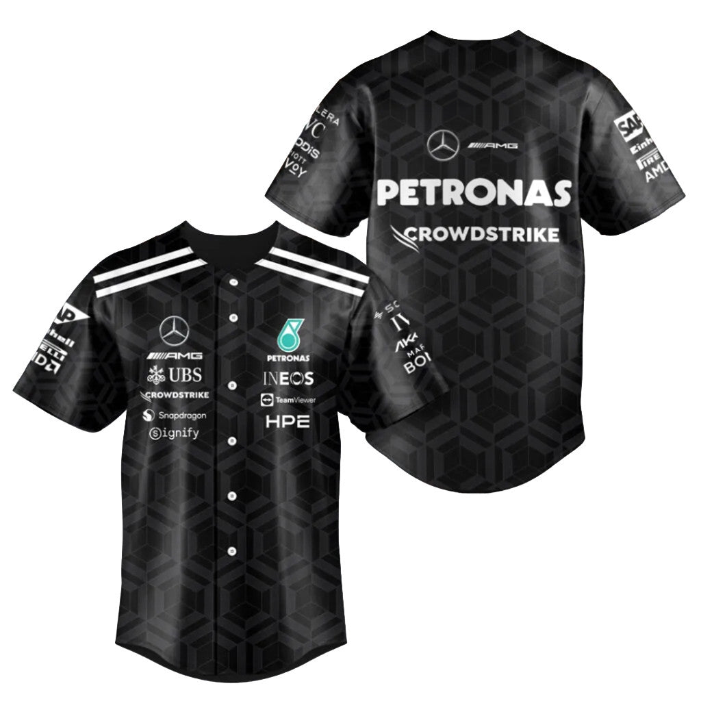 Mercedes AMG Petronas F1 Team Baseball Jersey Racing Fan Gear Special Gift For Husband - Merchluma