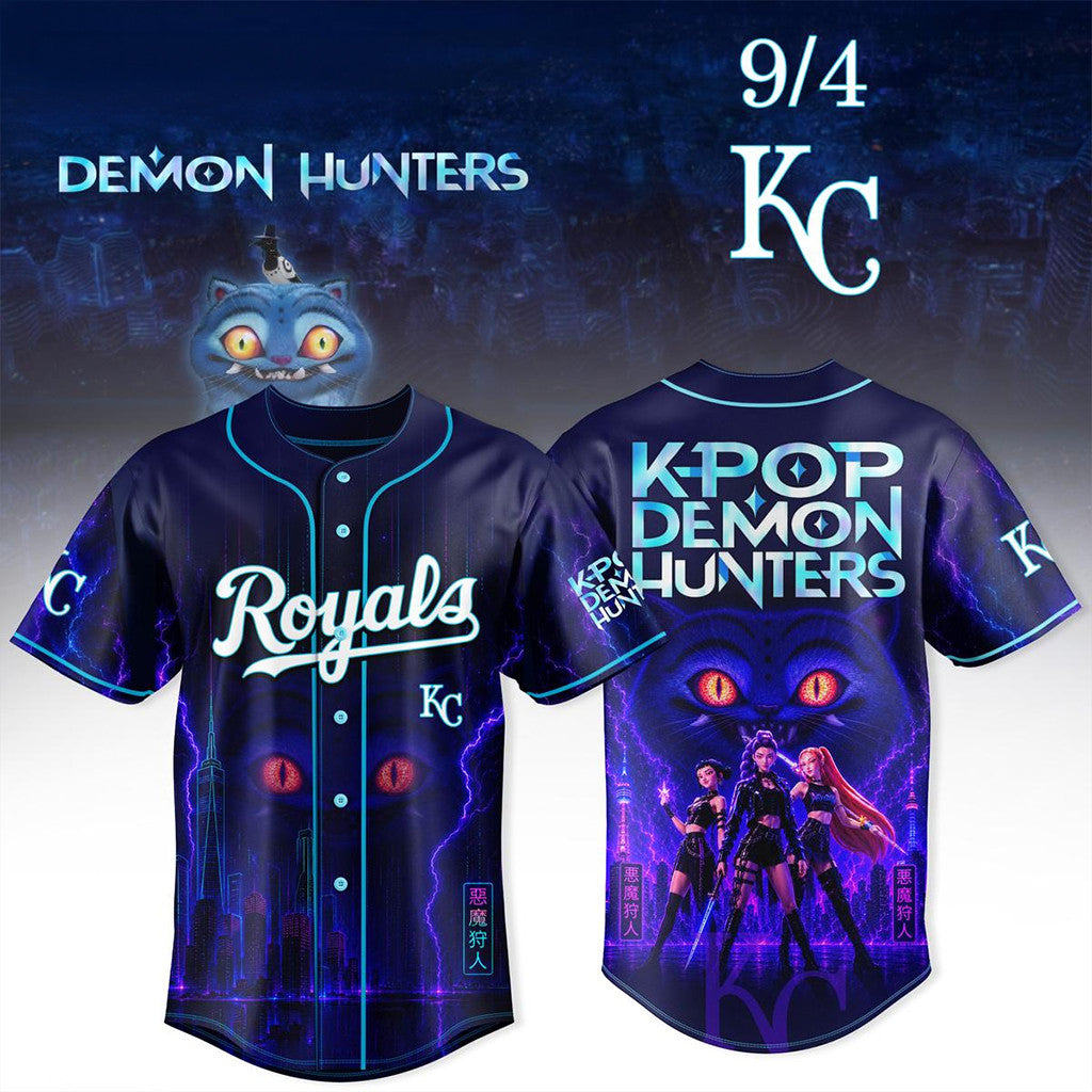 Kansas City Royals X KPop Demon Hunters 2026 Baseball Jersey KC Royals Merch Gift For Fans - Merchluma