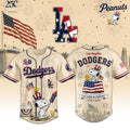 Los Angeles Dodgers Peanuts USA 250Th Anniversary 2026 Baseball Jersey LA Dodgers Merch - Merchluma