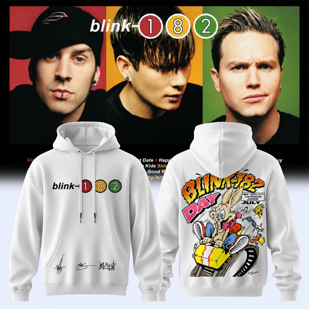 Blink-182 Merch 2026 Take Off Your Pants And Jacket 25Th Anniversary Day Hoodie Fan Gifts - Merchluma