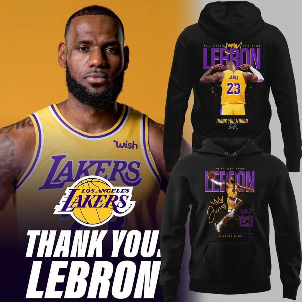 Thank You Lebron James Los Angeles Lakers 2026 Hoodie #23 Lebron James Merch Fan Gifts Ideas - Merchluma
