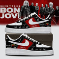 Custom Bon Jovi Forever Tour Signature Sneakers Rock 2026 Bon Jovi Merch Rock Fan Gear - Merchluma