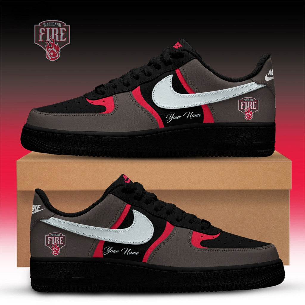 Custom Portland Fire X Back 2 Black Edition Shoes Sneakers For Fans Portland Fire Merch 2026 - Merchluma