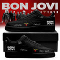 Personalized Bon Jovi Forever Tour 2026 Signature Black Shoes Sneakers Bon Jovi Merch Gifts - Merchluma
