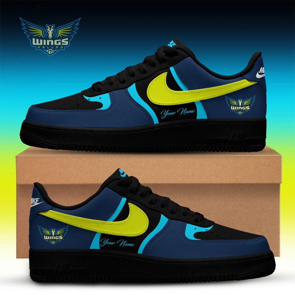 Personalized Dallas Wings X Back 2 Black Shoes Sneakers 2026 Dallas Wings Merch Fan Gifts - Merchluma