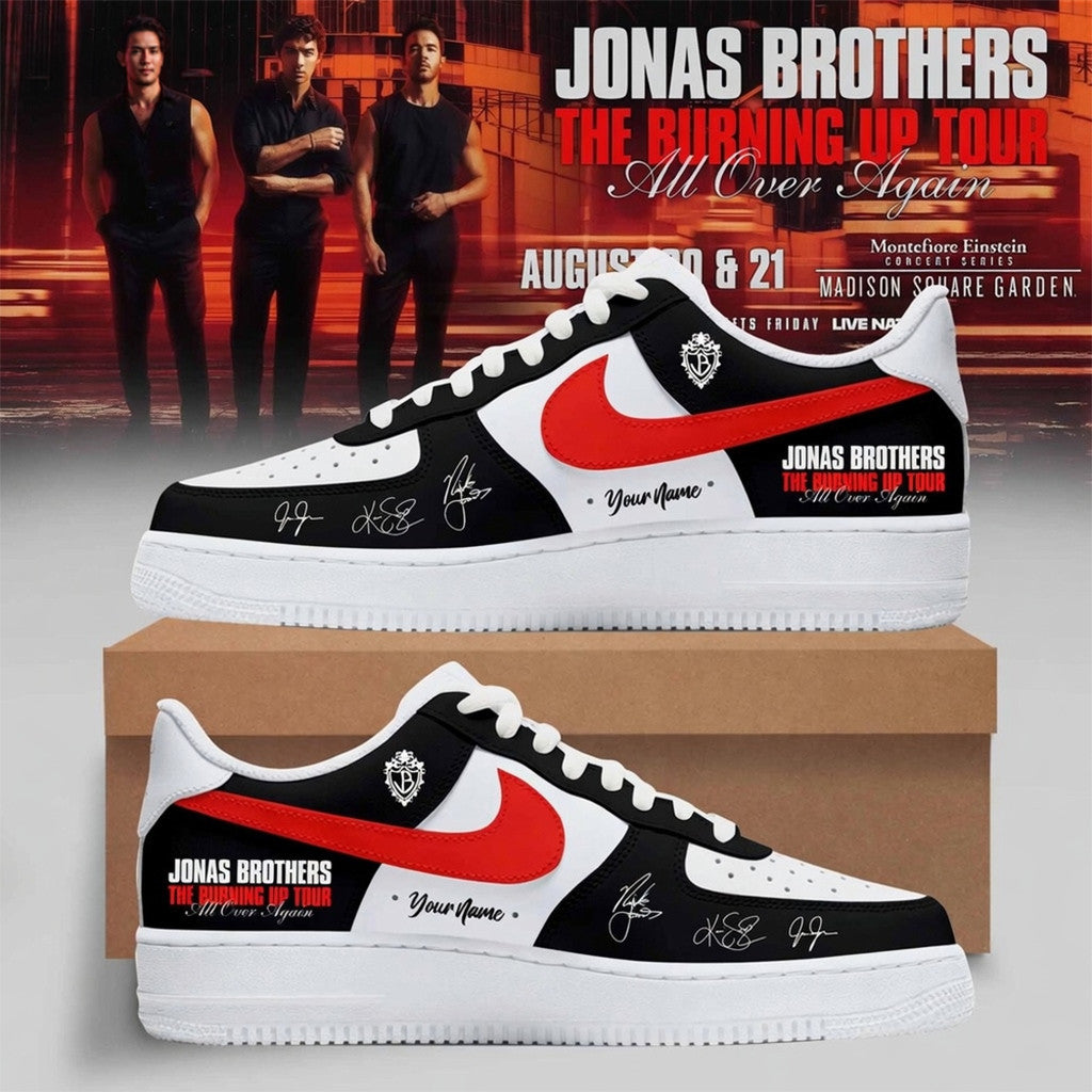 Personalized Jonas Brothers The Burning Up Tour 2026 Shoes Signed Sneakers Jonas Brothers Merch - Merchluma