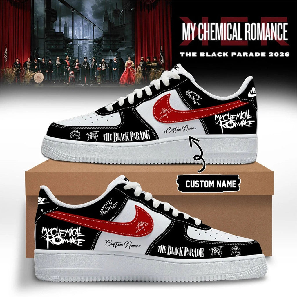 Personalized My Chemical Romance The Black Parade Signature Shoes Sneakers 2026 MCR Merch - Merchluma