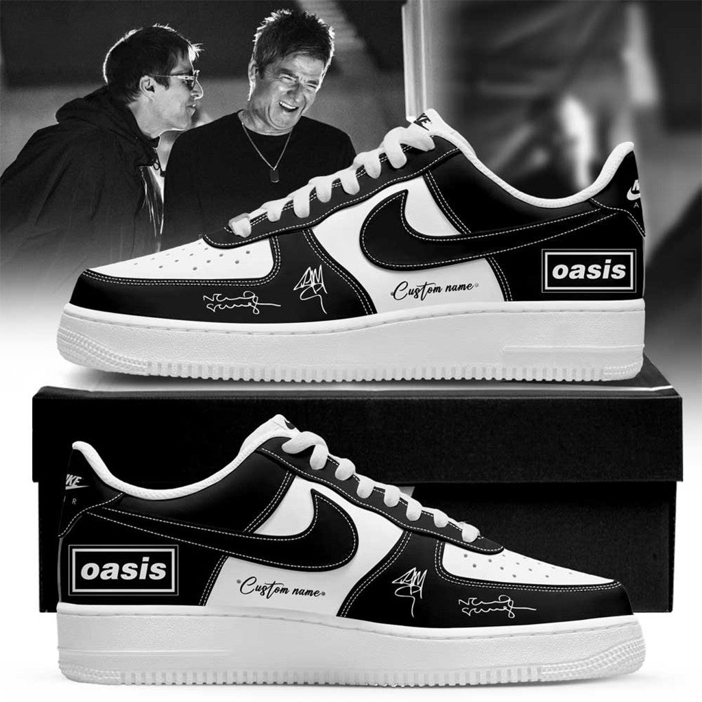 Oasis Don't Look Back In Anger Signature Shoes Sneaker 2026 Oasis Band Merch Gift For Fans - Merchluma