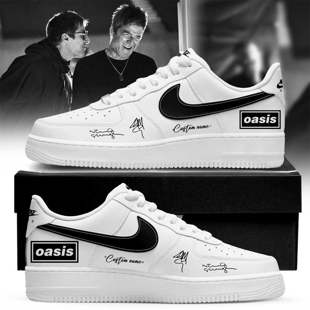 Oasis Don't Look Back In Anger Signature Shoes Sneaker 2026 Oasis Merch Gift For Music Lovers - Merchluma