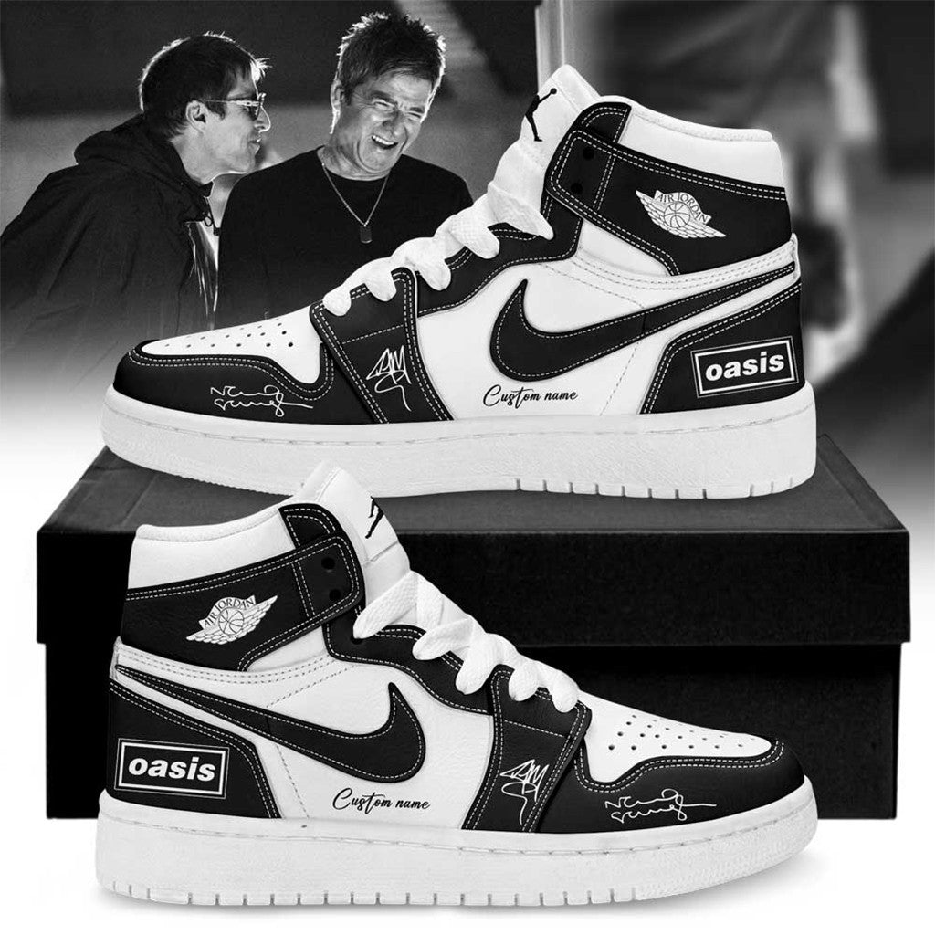 Oasis Don't Look Back In Anger Signature Shoes Sneaker 2026 Oasis Band Merch Boyfriend Gifts - Merchluma