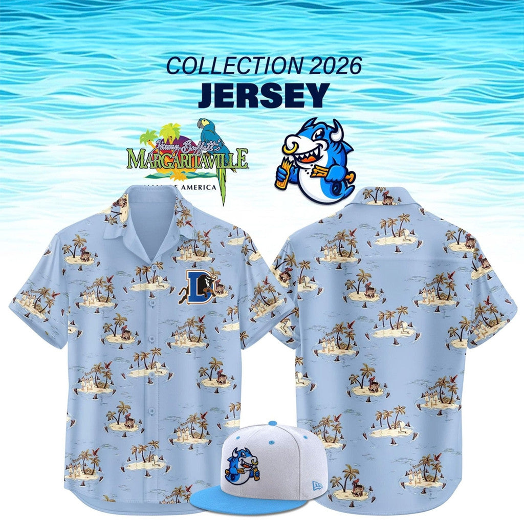 Durham Bulls Bull Sharks X Margaritaville 2026 Hawaiian Shirt Gift Ideas For Brothers - Merchluma