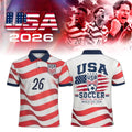 USA FIFA World Cup 2026 Merch USA Soccer One Nation One Team Polo Shirt USMNT Merch Fan Gifts - Merchluma