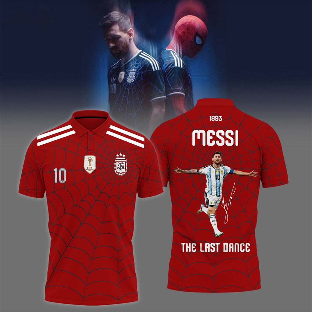 Messi X Spiderman Argentina The Last Dance Polo Shirt 2026 Lionel Messi Merch Gifts For Men - Merchluma