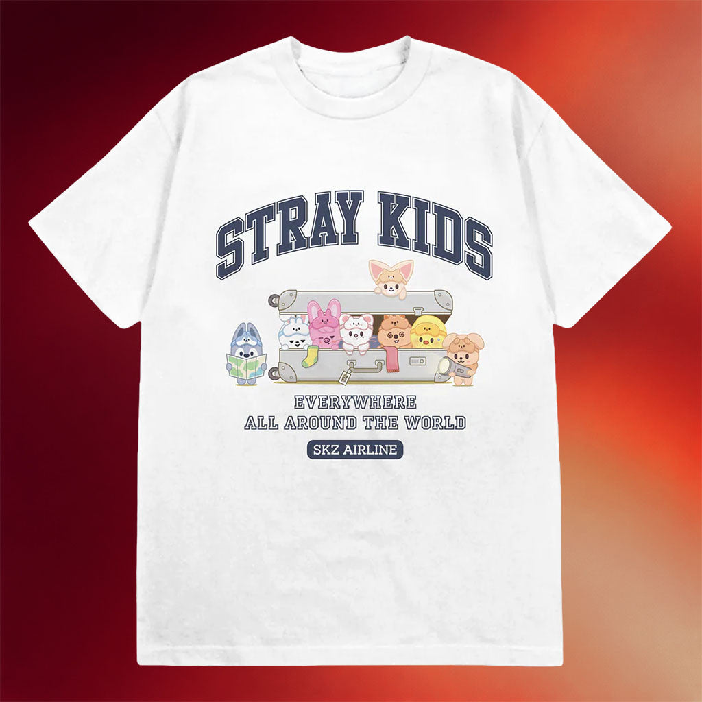 Stray Kids Merch 2026 Skzoo T-Shirt Stay Airline Ver Shirt Gift For Kpop Fans - Merchluma
