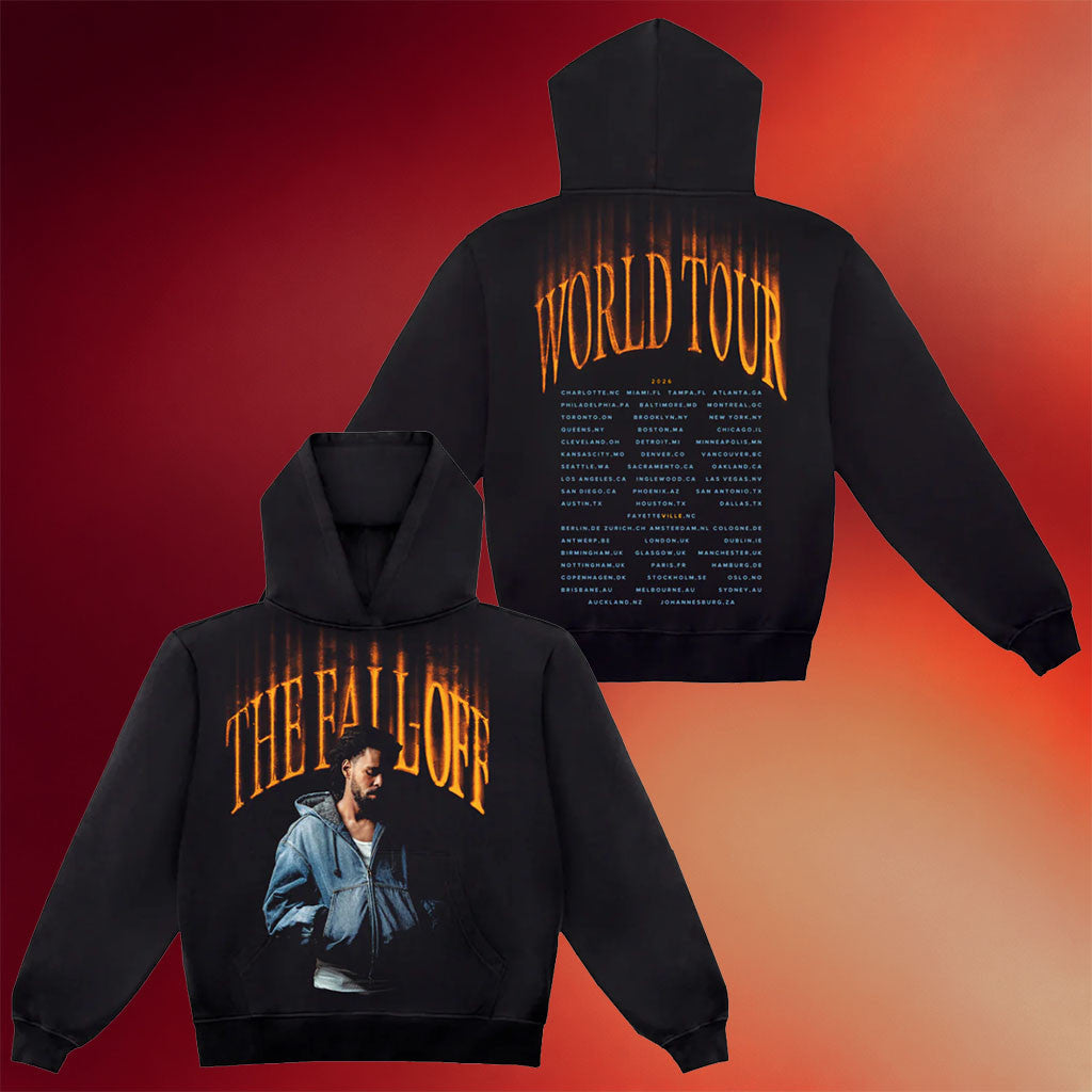 The Fall Off Tour Merch J Cole World Tour 2026 Hoodie Black Face Hoodie Gift For Rap Fans - Merchluma
