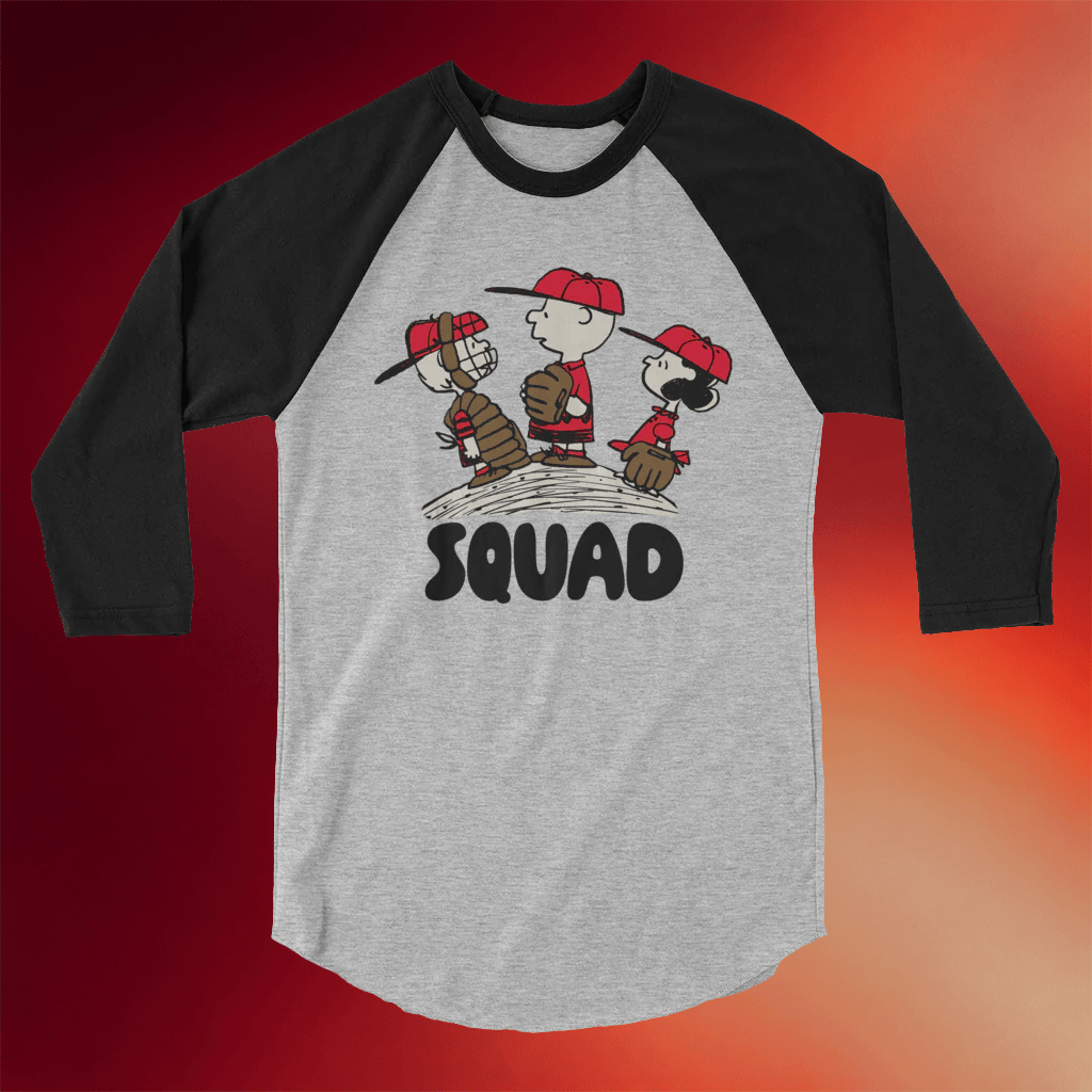 Peanuts Merch Peanuts 34 Sleeve Raglan Shirt Gift Ideas For Son - Merchluma