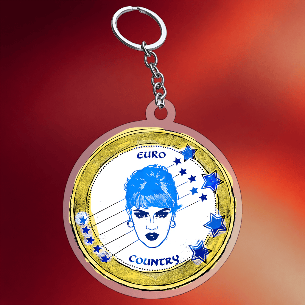CMAT Merch 2026 Euro Country Acrylic Keychain Cool Gifts For Music Lovers - Merchluma