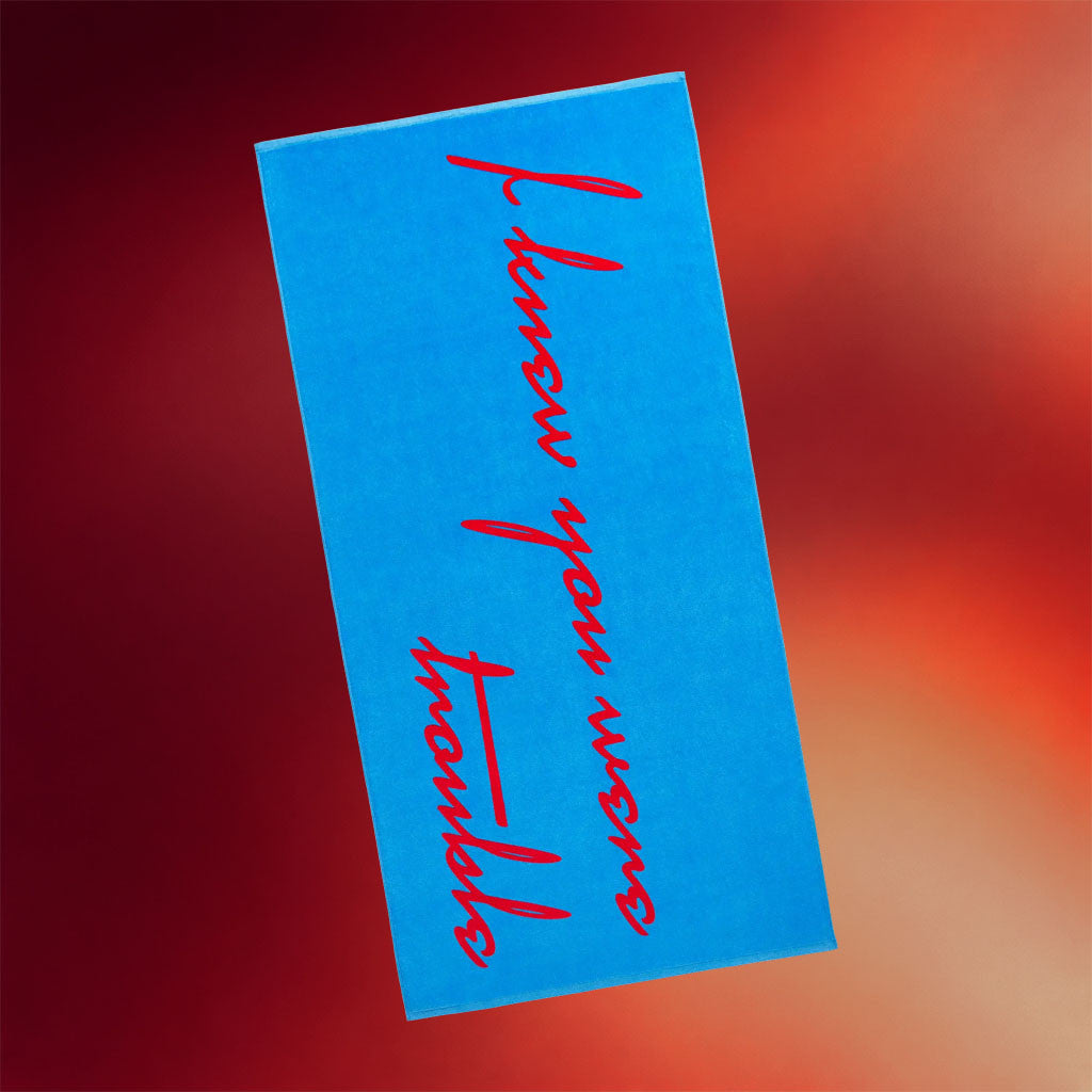 TS Summer Merch 2026 I Knew You Were Trouble Beach Towel Gift Ideas For Swifties - Merchluma