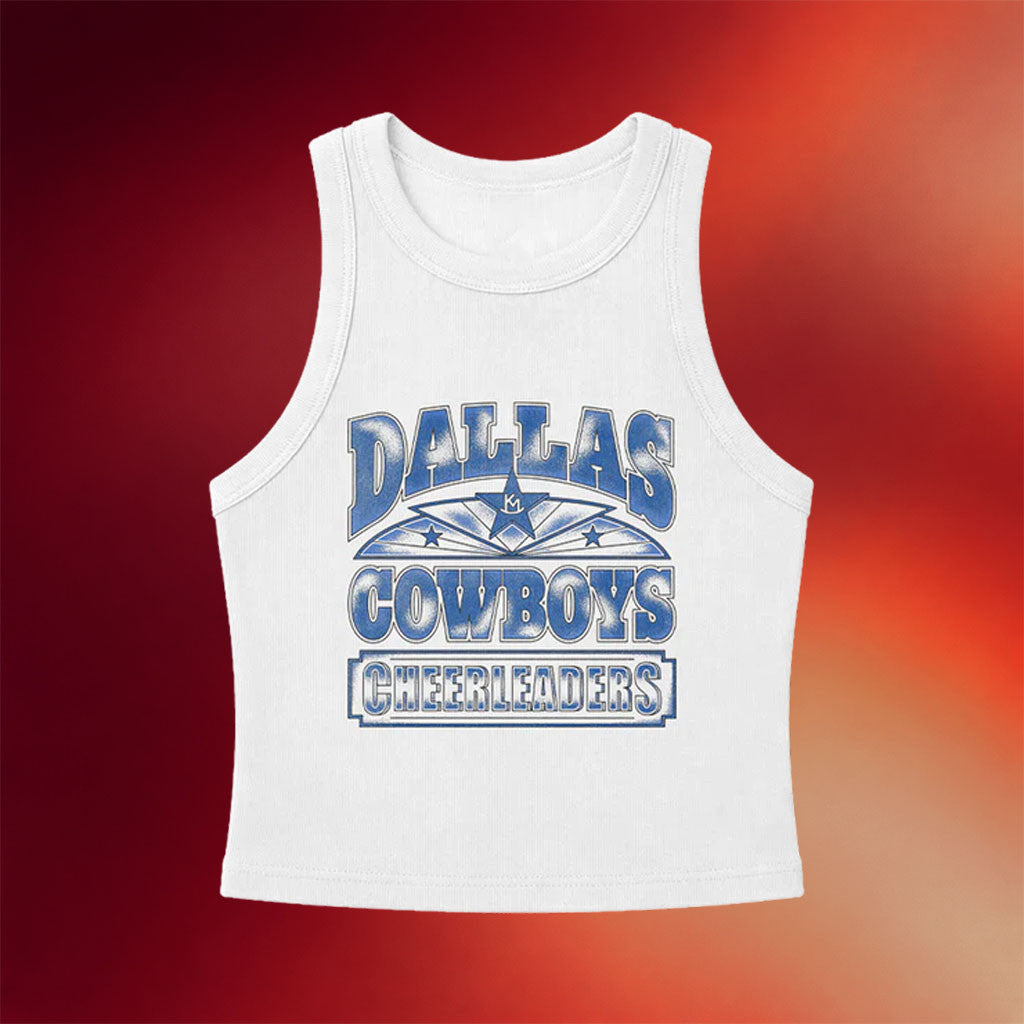 Kacey Musgraves X Dallas Cowboys Cheerleaders Merch 2026 DCC x KM Airbrush Vintage Tank Top - Merchluma